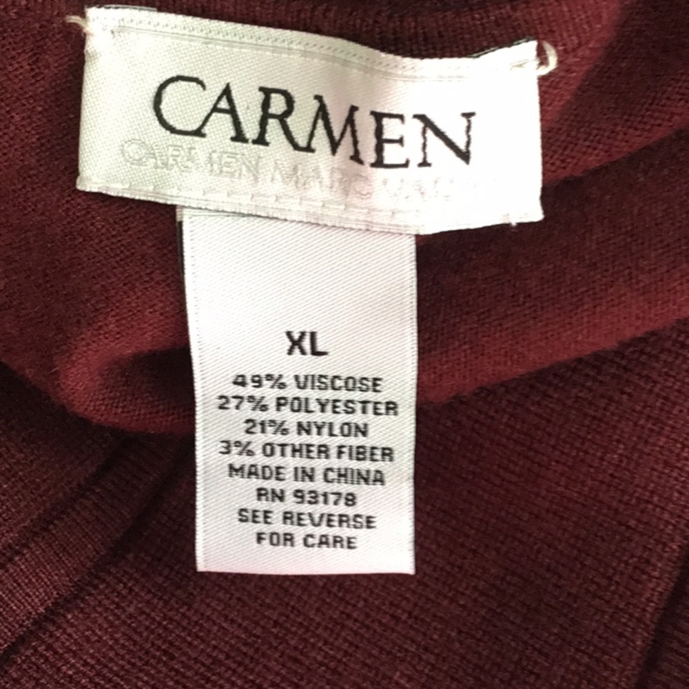 NWOT Carmen Burgundy sweater dress - Picture 8 of 8